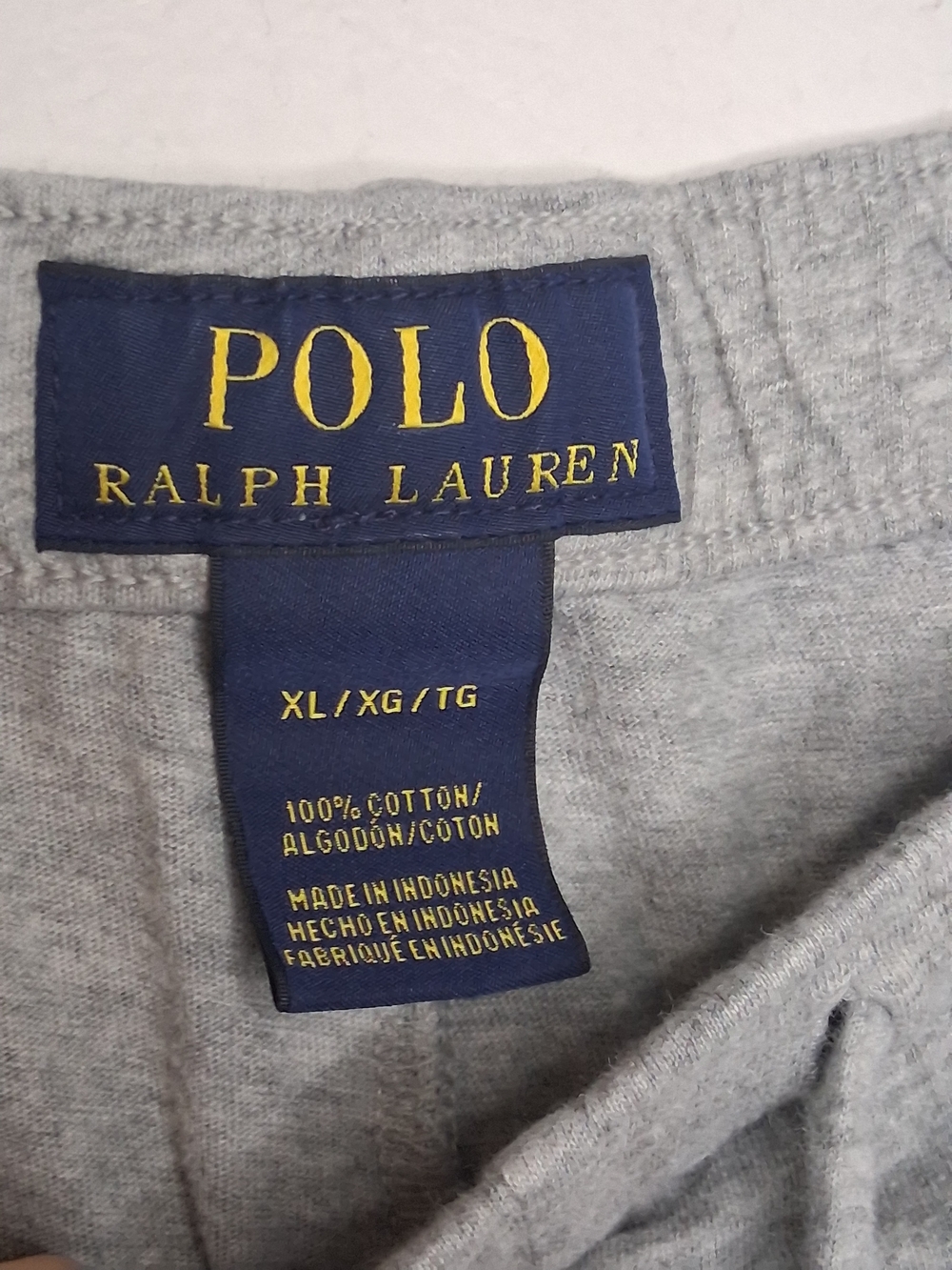 Polo Ralph Lauren Gray Cotton Jogger Lounge Pants Men's XL Embroidered Pony Draw - Picture 3 of 8